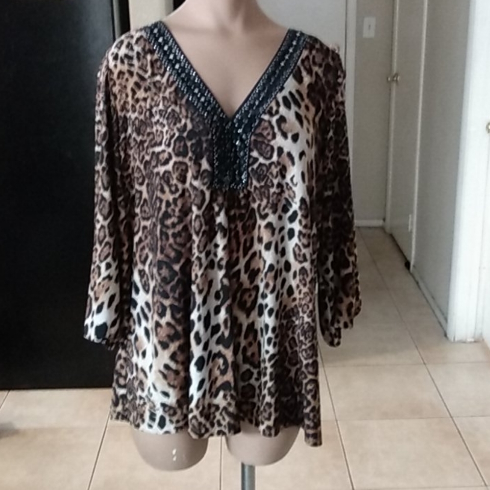 Leopard print blouse
